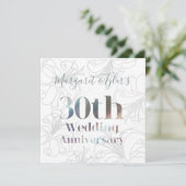 30周年記念結婚真珠モダン招待状 (スタンド正面)