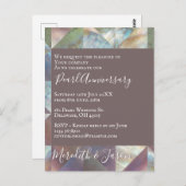 30周年記念結婚真珠モダン招待状 ポストカード (正面/裏面)