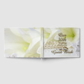 30周年記念結婚真珠金ゴールドタイポグラフィ ゲストブック (全面)