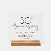 30周年記念結婚記念 アクリルサイン (正面)