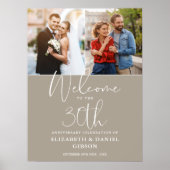 30周年記念結婚2フォトウェルカムサイン ポスター (正面)