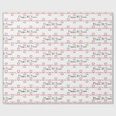 30周年記念赤いハート ラッピングペーパー (フラット)