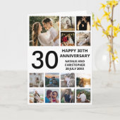 30周年記念13フォトコラージュ白黒 カード (黄色い花)