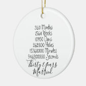 30周年記念30th結婚クリスマス セラミックオーナメント (左)