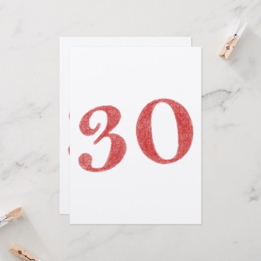 30周年記念 カード (正面/裏面インサイチュ)