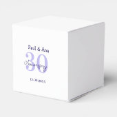 30周年記念 紫色の太字 名前 シンプル 再 フェイバーボックス (裏面サイド)