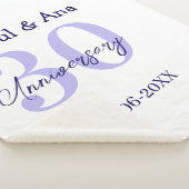 30周年記念 紫 太字 名前 シンプル シェルパブランケット (3/4)