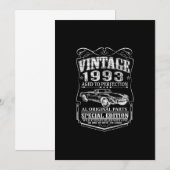 30周年記念 1993年生まれ 30歳の男 神話 伝説 誕生日 招待状 (正面/裏面)