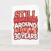 30周年記結婚念が今でもモンキーのまわりに カード (正面)