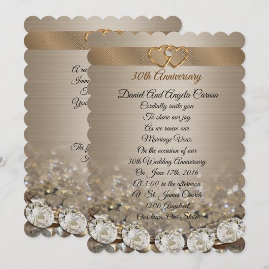 30周年誓いの更新 招待状 (正面/裏面)