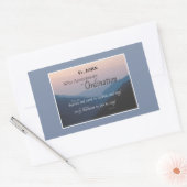 30周年調整のパーソナライズおめでとう 長方形シール (封筒)