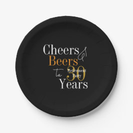 30周年退職パーティー お酒で乾杯 ペーパープレート