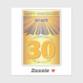 30周年 | ゴールデンレイ12ステップ 名前入れカスタム シール (シート)