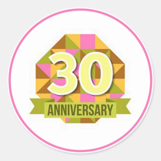 30周年 ラウンドシール (正面)