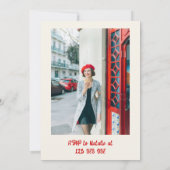 30周年 手描き ケーキ クイッキー フォト 誕生日 招待状 (裏面)