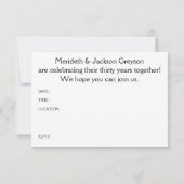 30周年（鳥たちを改造） 招待状 (裏面)