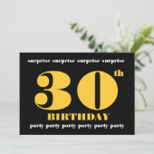 30回目のサプライズ誕生日パーティーの招待テンプレート 招待状 (スタンド正面)