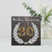 30回目の結婚記念日 | ラスティックウッドとゴールド 招待状 (スタンド正面)