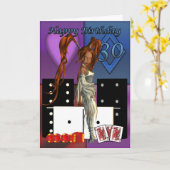 30回目の誕生日を祝うデバへ カード (黄色い花)