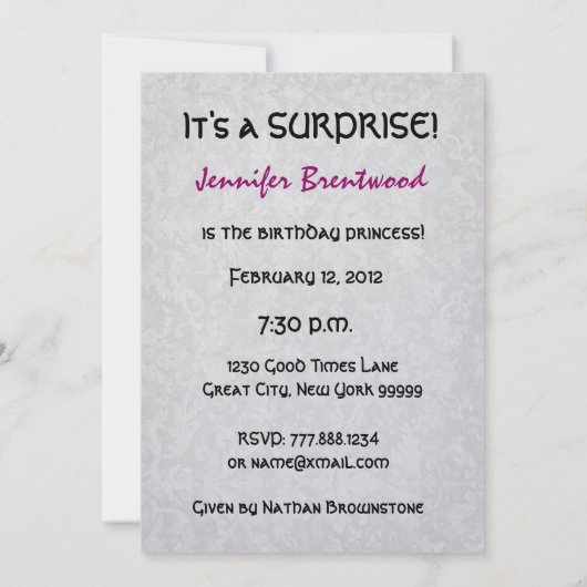 30回目の誕生日パーティーの招待テンプレート 招待状 (裏面)