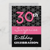 30回目の誕生日パーティーの招待テンプレート 招待状 (正面/裏面)
