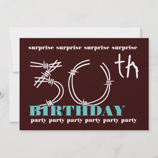 30回目の誕生日パーティーの招待テンプレート 招待状 (正面)