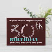 30回目の誕生日パーティーの招待テンプレート 招待状 (スタンド正面)