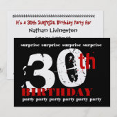 30回目の誕生日パーティーの招待テンプレート 招待状 (正面/裏面)
