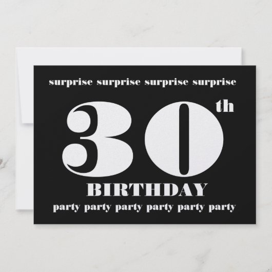 30回目の誕生日パーティーの招待テンプレート 招待状 (正面)