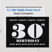 30回目の誕生日パーティーの招待テンプレート 招待状 (正面/裏面)