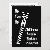 30回目の誕生日パーティーの招待テンプレート 招待状 (正面/裏面)