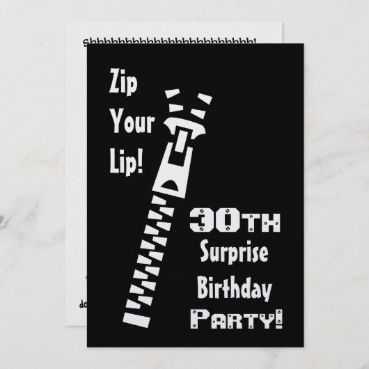 30回目の誕生日パーティーの招待テンプレート 招待状 (正面/裏面)