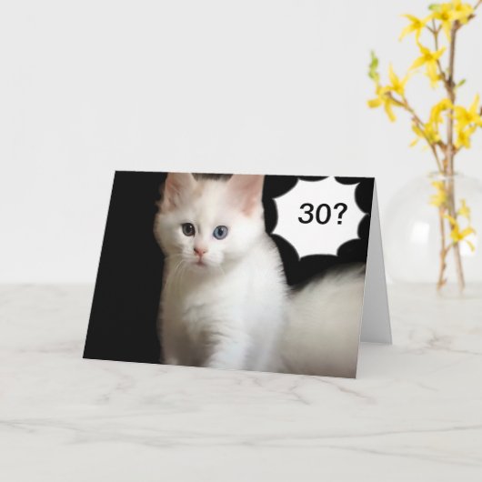 30回目の誕生日挨拶 カード (黄色い花)