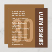 30回目の驚きの誕生日モダンがリサイクルされる 招待状 (正面/裏面)