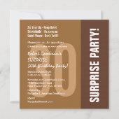 30回目の驚きの誕生日モダンがリサイクルされる 招待状 (正面)