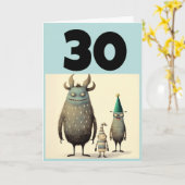 30回誕生日あいさつおもしろいきカード カード (黄色い花)