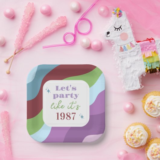 30回誕生日1987年みたいなパーティーにしよう ペーパープレート (パーティー)