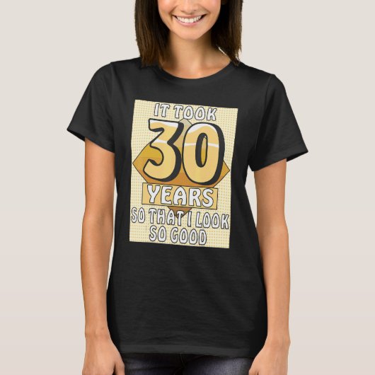 30年のお祝い誕生会30日B Tシャツ (正面)