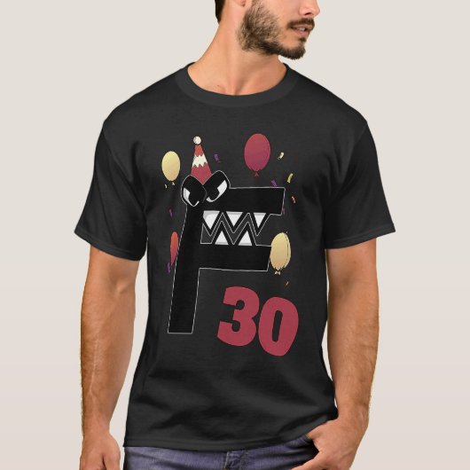 30年のアルファベットロア30歳の誕生日ボーイズVillai Tシャツ (正面)