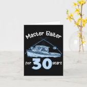 30年のマスターバイター魚釣り30歳の誕生日F カード (黄色い花)