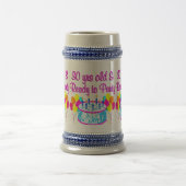 30年の古いパーティー ビールジョッキ (中央)