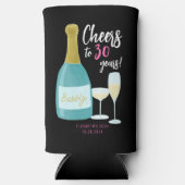 30年の泡立ちをお祝いしよう 30歳の誕生日パーティー スリム缶クーラー (正面)