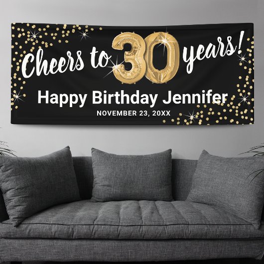 30年の誕生日おめでとう 横断幕