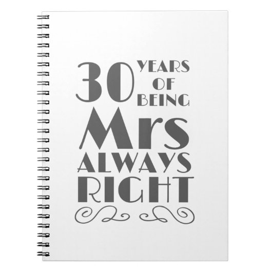 30年の間ずっと右のアニバー結婚ス ノートブック (正面)