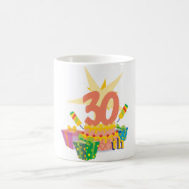 30年を祝います若い コーヒーマグカップ