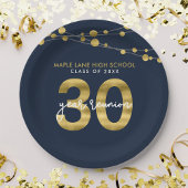 30年クラスの青い文字列懇親会 ペーパープレート