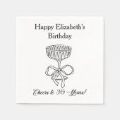 30年モダン間応援誕生日ナプキンス スタンダードカクテルナプキン (正面)