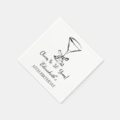 30年モダン間応援誕生日ナプキンス スタンダードカクテルナプキン (角)