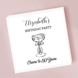 30年モダン間応援誕生日ナプキンス スタンダードカクテルナプキン