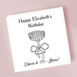 30年モダン間応援誕生日ナプキンス スタンダードカクテルナプキン